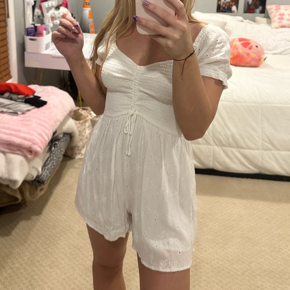 white shirt jumpsuit! size small!